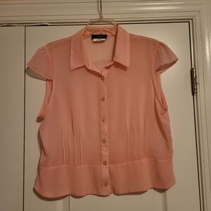 Sheer pale pink blouse